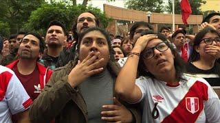 Peru fans react after World Cup elimination [upl. by Nonad]