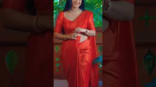 Red beauty trending onamfashion saree womensclothing onlineshopping womensfashion fashion [upl. by Yenor]