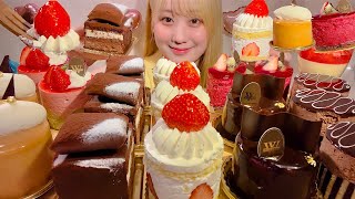 ASMR ヴィタメールのケーキ Luxury Cake【日本語字幕】【咀嚼音 Mukbang Eating Sounds】 [upl. by Macy607]