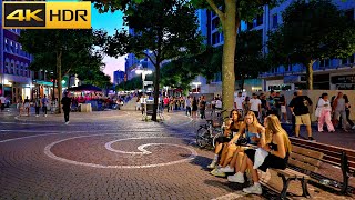 🇩🇪Frankfurt After Sunset  German Summer 2023 🥨Germany Walking Tour 4K HDR [upl. by Flannery]