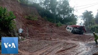 People Flee From Philippines Landslide  VOA News [upl. by Minnnie944]