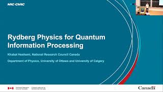 Rydberg Physics for Quantum Information Processing [upl. by Nutter]