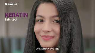 Havells Hair Straightening Keratin Brush I Take Charge of Your Look [upl. by Airamak]