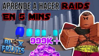 Como HACER RAIDS en 5 MINS super facil  Blox fruits [upl. by Osbourne]