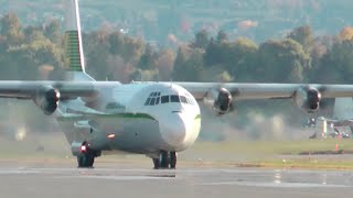 Lockheed L100 Hercules C130 Takeoff from Kelowna CYLW [upl. by Hertzog48]