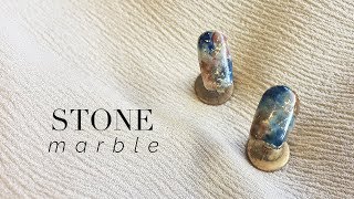 Easy Stone Marble Nail Art  GEL POLISH [upl. by Neom470]