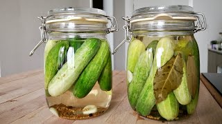 How to make PICKLED GHERKINS or CUCUMBER  CRUNCHY CUCUMBER PICKLES Homemade easy recipe [upl. by Hedva]