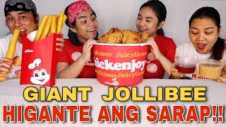 We Made GIANT Jollibee Chickenjoy Bucket Fries and Gravy Mukbang Mas Malupet To Filipino Mukbang [upl. by Trevorr263]