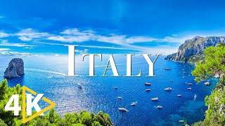 FLYING OVER ITALY 4K UHD  Relaxing Music Along With Beautiful Nature  4K Video Ultra HD [upl. by Osman]