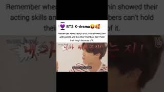 Jimin X Jin acting as k drama 😝😂🥰😎💜jimin bts short feedbts jungkook [upl. by Ydal668]