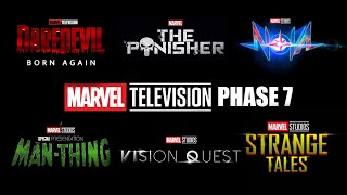 BREAKING MARVEL TELEVISION PHASE 7 SLATE REVEALED Full Breakdown [upl. by Ailuj821]