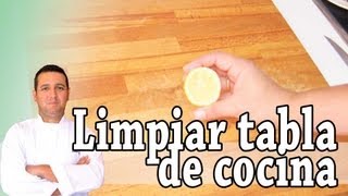 Cómo limpiar una tabla de madera de cortar  Consejos de cocina [upl. by Hanni]