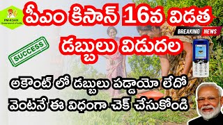 How To Check PM Kisan Amount Credited Status 2024 In Telugu  PM Kisan 16th Installment Date 2024 [upl. by Evelunn]