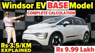 MG Windsor Base Variant Explained  Battery Rent 🔥 Electric VS Petrol 🔥 Tata Curvv EV Rival 🔥 [upl. by Grey]