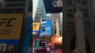 Aladdin  time square  subscribe  NY USA  Subscribe travel [upl. by Ecnerolf]