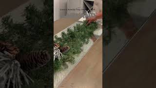 Making A Table Centerpiece Using Garland christmasdiy tablecenterpiece [upl. by Lewis]