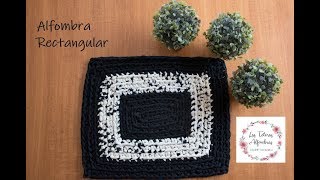 Tutorial alfombra rectangular  Crochet con totora trapillo  Las Totoras Alfombras [upl. by Benson]