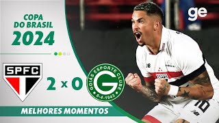 SÃO PAULO 2 X 0 GOIÁS  MELHORES MOMENTOS  OITAVAS DE FINAL COPA DO BRASIL  geglobo [upl. by Irak]