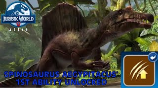 Spinosaurus Aegyptiacus’ 1st Ability Unlocked  Jurassic World Alive [upl. by Luckin]