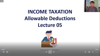 Income Taxation  Allowable Deductions [upl. by Wilser]