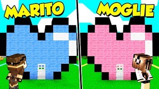 CASA MARITO contro CASA MOGLIE su MINECRAFT [upl. by Quenna]