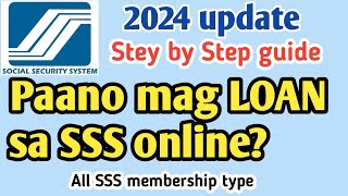 Paano mag Loan sa SSS online ngayong 2024 How to apply SSS SALARY LOAN 2024 [upl. by Tav]