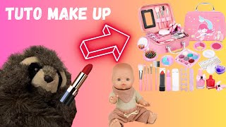 Le Tuto maquillage de Raccoon  Jouets de Maquillage de poupée pour enfants [upl. by Thgirw]