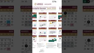 🗓️ Calendario Escolar del ciclo 20242025 para educación preescolar primaria y secundaria [upl. by Napoleon]