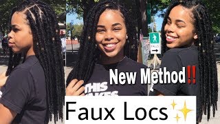 HOW TO FAUX LOCS➡️‼️NEW METHOD‼️ [upl. by Ayita]