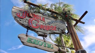 Walt Disney World Jingle Cruise  Multiple Boats amp Skippers Ride Thru  Jungle Cruise Restaurant [upl. by Melodee896]