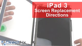 iPad 3rd Gen Glass Digitizer Replacement Directions [upl. by Adehsar]