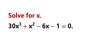 A cubic equation  How to solve it  You should know the method [upl. by Loughlin738]