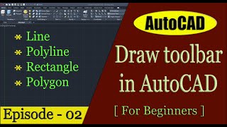 Draw toolbar in AutoCAD  Draw Toolbar  autocad cad [upl. by Kris]