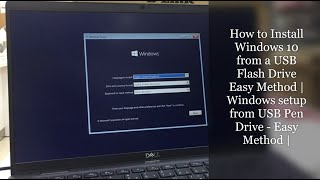 Windows 10 installation from USB flash drive tutorial  Easy method to install Windows 10 from USB [upl. by Mcclure]