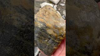 Beautiful Gneiss rock metamorphic type crystals geology stone agate hiking rockhounding new [upl. by Narba]