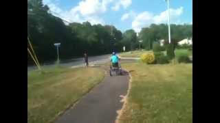 Brian riding on his new Schwinn Meridian 24inch 3wheel bicycle from Walmart [upl. by Ayna60]