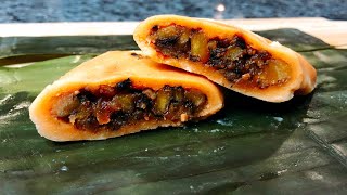 How to Make Plantain Pastelles  Hallacas  Tamales  Vegetarian [upl. by Meehar167]