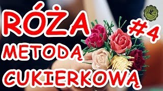 Kwiatki z bibuły 4  róża metodą cukierkową [upl. by Atiragram]