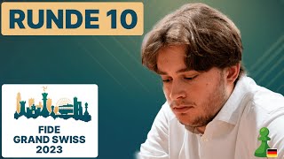 Vincent Keymer muss alles gewinnen für das Kandidatenturnier 2024  FIDE Grand Swiss 2023  Runde 10 [upl. by Sabian765]