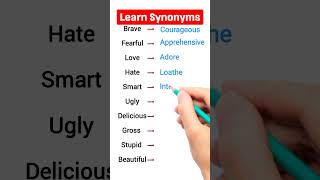 10 Common Synonyms Class  01 synonyms shorts [upl. by Alocin513]