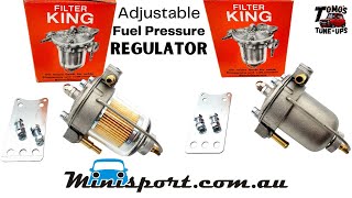 Minisport  Malpassi Filter King Adjustable fuel pressure regulator  Classic Mini Tools [upl. by Xuerd]