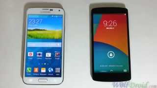 Samsung Galaxy S5 Vs Google Nexus 5 Booting Time [upl. by Annaeed]