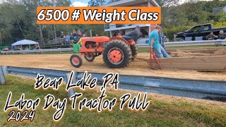 Allis Chalmers WD45 PULLING 6500 WEIGHT CLASS  Bear Lake PA Tractor Pull Labor Day 2024 [upl. by Ecinna]