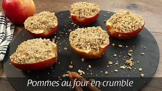 Pomme au four en crumble healthy et savoureuse [upl. by Atsyrt]