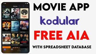 Movie App Aia Free  Kodular  Appybuilder  Free Aia [upl. by Anerehs198]