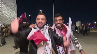 Qatar fans rejoice in their win over Iran in semifinal clash of the Asian Cup [upl. by Liesa]