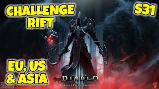 Season 31 Launch Challenge Rift 355  EU US and Asia Guide Diablo 3 [upl. by Joellyn51]