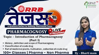 INTRODUCTION TO PHARMACOGNOSYI  PARMACOGNOSY  RRB TEJASRAILWAY PHARMACIST  railway pharmacy [upl. by Salomone]