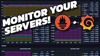 Server Monitoring  Prometheus and Grafana Tutorial [upl. by Anitnauq]