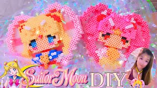 Sailor Moon 🌙 Cute Charm DIY with Perler Beads Tutorial EASY [upl. by Pepillo67]